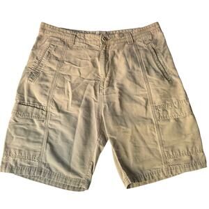 Zachs Men’s Cargo Khaki Shorts size 36, Natural Tan